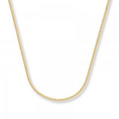 Wheat Chain Necklace 14K Yellow Gold 30" Length