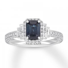 Neil Lane Sapphire Engagement Ring 1/2 ct tw Diamonds 14K Gold