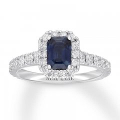 Neil Lane Sapphire Engagement Ring 1 ct tw Diamonds 14K Gold