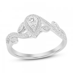 Diamond Ring 1/4 ct tw Round-cut Sterling Silver