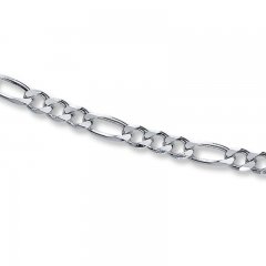 Men's Figaro Necklace Sterling Silver 20" Length