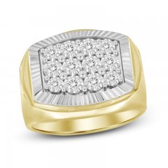 Men's Diamond Ring 1/2 ct tw Round-cut 10K Two-Tone Gold