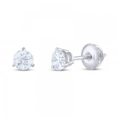 Leo Diamond Earrings 3/4 ct tw Round-cut 14K White Gold