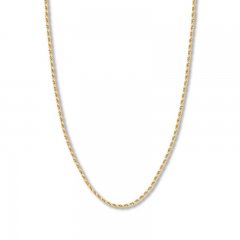 18" Textured Rope Chain 14K Yellow Gold Appx. 3mm