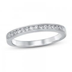 Diamond Anniversary Ring 1/6 ct tw Round-cut 10K White Gold