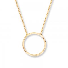 Circle Necklace 14K Yellow Gold