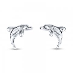 Petite Dolphin Earrings Sterling Silver