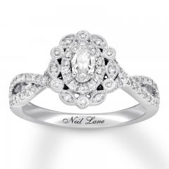 Neil Lane Diamond Engagement Ring 5/8 ct tw 14K White Gold