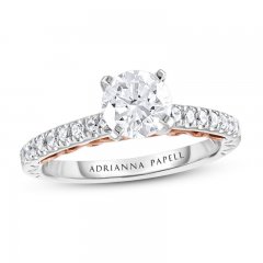 Adrianna Papell Diamond Engagement Ring 5/8 ct tw 14K Two-Tone Gold