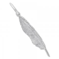 Feather Charm Sterling Silver