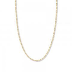 18" Figaro Chain Necklace 14K Yellow Gold Appx. 2.36mm