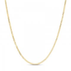 Curb Chain Necklace 2.7mm 14K Yellow Gold 16"