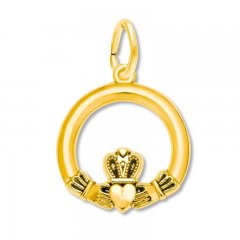 Claddagh Charm 14K Yellow Gold