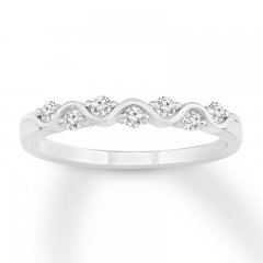 Diamond Anniversary Band 1/5 ct tw Round-cut 10K White Gold