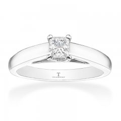 Tolkowsky Diamond Ring 1/3 Carat Princess-cut 14K White Gold