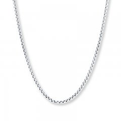 Box Chain 14K White Gold 18" Length