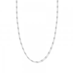 20" Cable Chain Necklace 14K White Gold Appx. .8mm