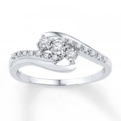 Diamond Ring 1/10 ct tw Round-cut Sterling Silver