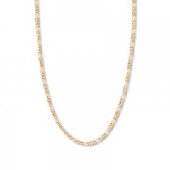 22" Figaro Chain Necklace 14K Yellow Gold Appx. 3.2mm