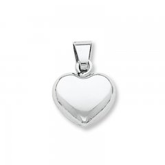 Heart Charm 14K White Gold