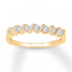 Diamond Anniversary Band 1/20 ct tw Round-cut 10K Yellow Gold