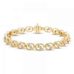 Encircled by Love Diamond Line Bracelet 1 ct tw Round-cut 10K Yellow Gold 7.25"