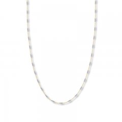 20" Cable Chain Necklace 14K Two-Tone Gold Appx. 1mm