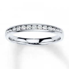 Diamond Band 1/4 ct tw Round-cut 10K White Gold