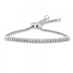 Bolo Bracelet 1/15 ct tw Diamonds Sterling Silver