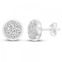 Diamond Earrings 1/2 ct tw Round-cut 14K White Gold