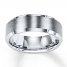 8mm Wedding Band White Tungsten Carbide