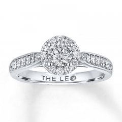 Previously Owned Leo Diamond Ring 3/4 ct tw 14K White Gold