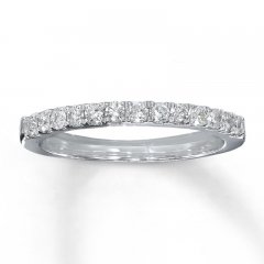 Diamond Wedding Band 1/3 ct tw Round-cut 14K White Gold