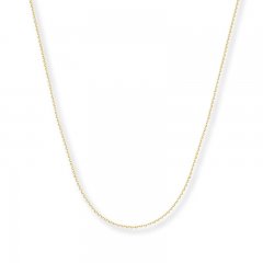 Cable Chain Necklace 14K Yellow Gold 16" Length