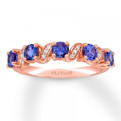 Le Vian Tanzanite Ring with Diamonds 14K Strawberry Gold