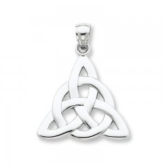 Trinity Charm 14K White Gold