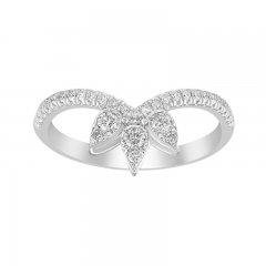 Diamond Geometric Ring 1/3 ct tw Round-cut 10K White Gold