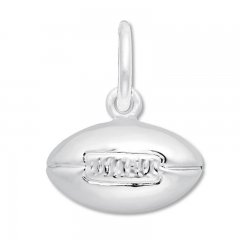 Football Charm Sterling Silver