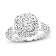 Diamond Engagement Ring 1 ct tw Round-cut 14K White Gold