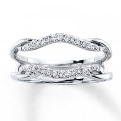 Diamond Enhancer Ring 1/5 ct tw Round-cut 14K White Gold