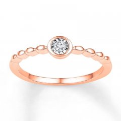 Diamond Ring 1/20 Carat 10K Rose Gold