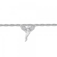 Diamond Fairy Anklet Sterling Silver