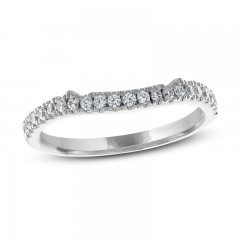 Adrianna Papell Diamond Wedding Band 1/4 ct tw Round-cut 14K White Gold