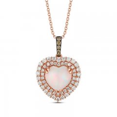 Le Vian Opal Necklace 3/4 ct tw Diamonds 14K Strawberry Gold 18"