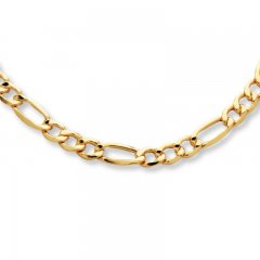 Figaro Necklace 10K Yellow Gold 22" Length