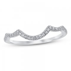 Diamond Wedding Band 1/8 ct tw Round-Cut 14K White Gold