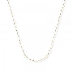 Bead Chain Necklace 14K Yellow Gold 18" Length