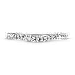 Adrianna Papell Diamond Wedding Band 1/8 ct tw Round-cut 14K White Gold