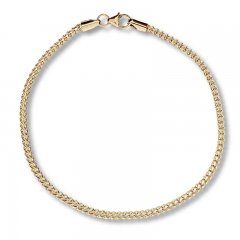 Franco Chain Bracelet 14K Yellow Gold 8" Length