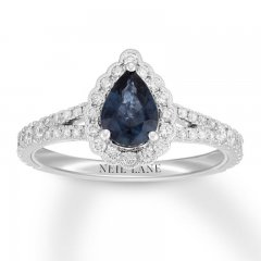 Neil Lane Sapphire Engagement Ring 1/2 ct tw Diamonds 14K Gold